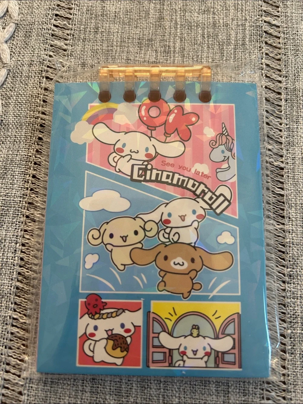 Cinnamoroll Tote Bag Set in Cream and Light Blue